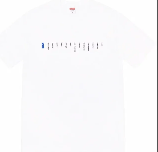 sleeved TEE M S Location 23SS L Store Label White XL City Short and T-shirt Small Black 0530